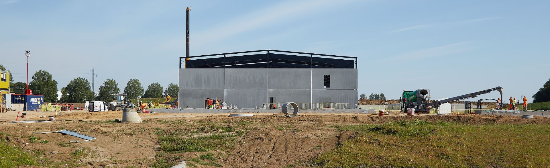 opbygning af det nye genbrugscenter i Fredericia Kommune